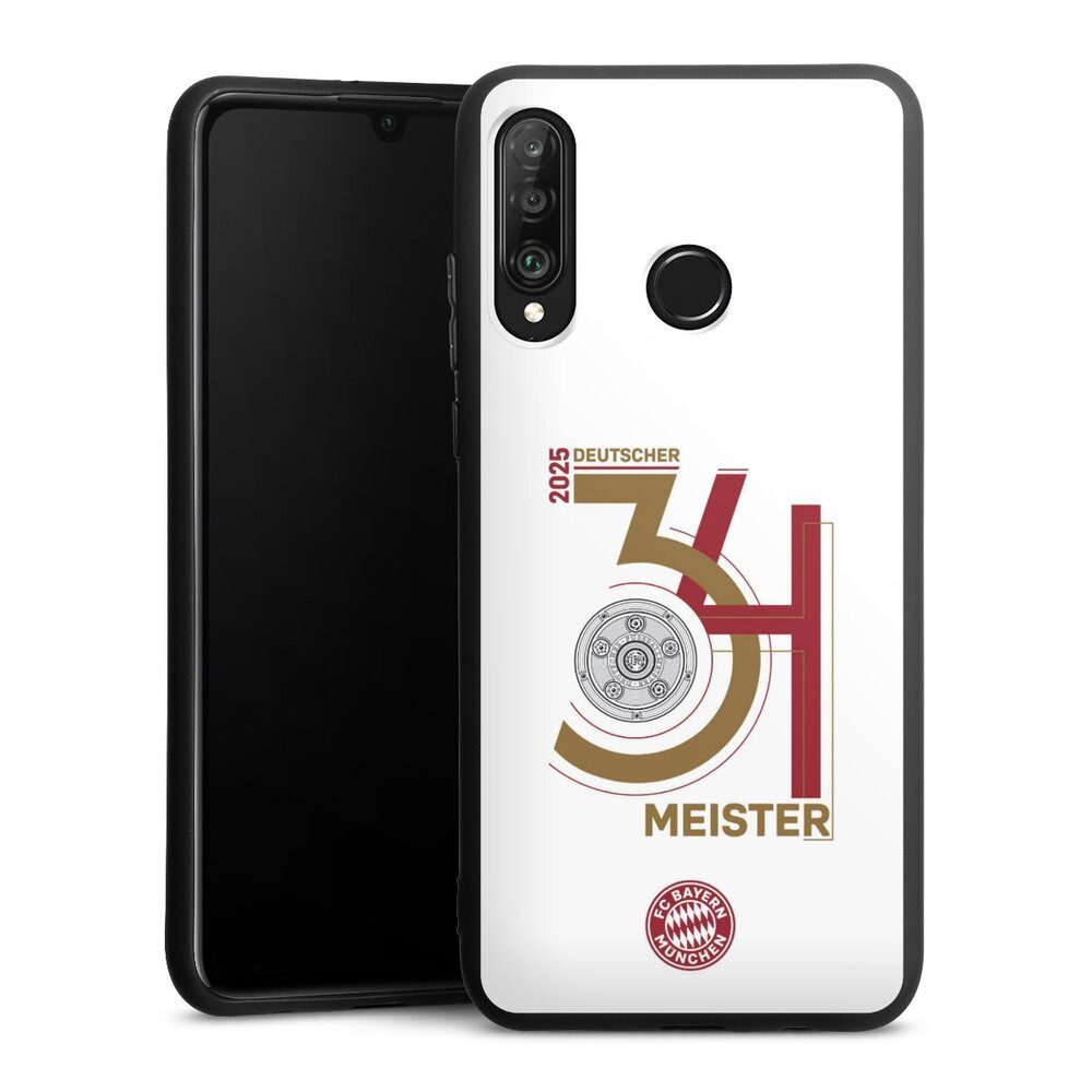 DeinDesign Handyhülle FC Bayern München Meister Offizielles Lizenzprodukt, Huawei P30 Lite Premium Silikon Hülle Premium Case Handy Schutzhülle