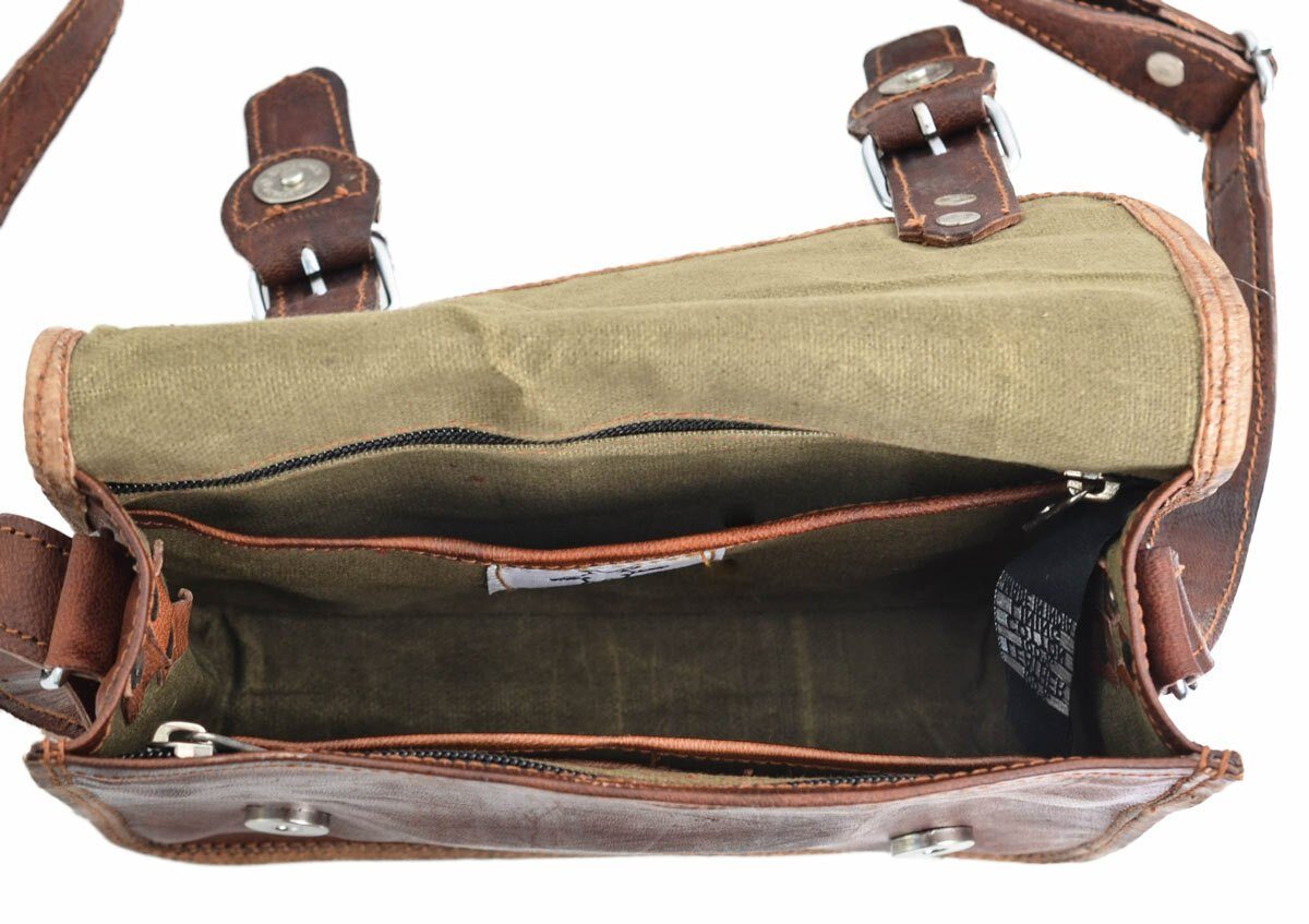 Braun Herren Unisex Damen Umhängetasche Handtasche Handtasche Leder Leder 7,9", Gusti Vintage Jane