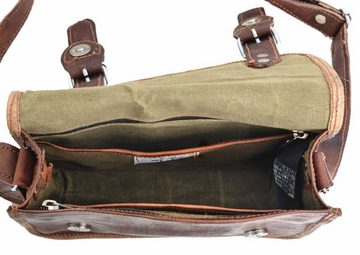 Gusti Leder Handtasche Jane 7,9", Handtasche Umhängetasche Vintage Damen Herren Unisex Braun Leder