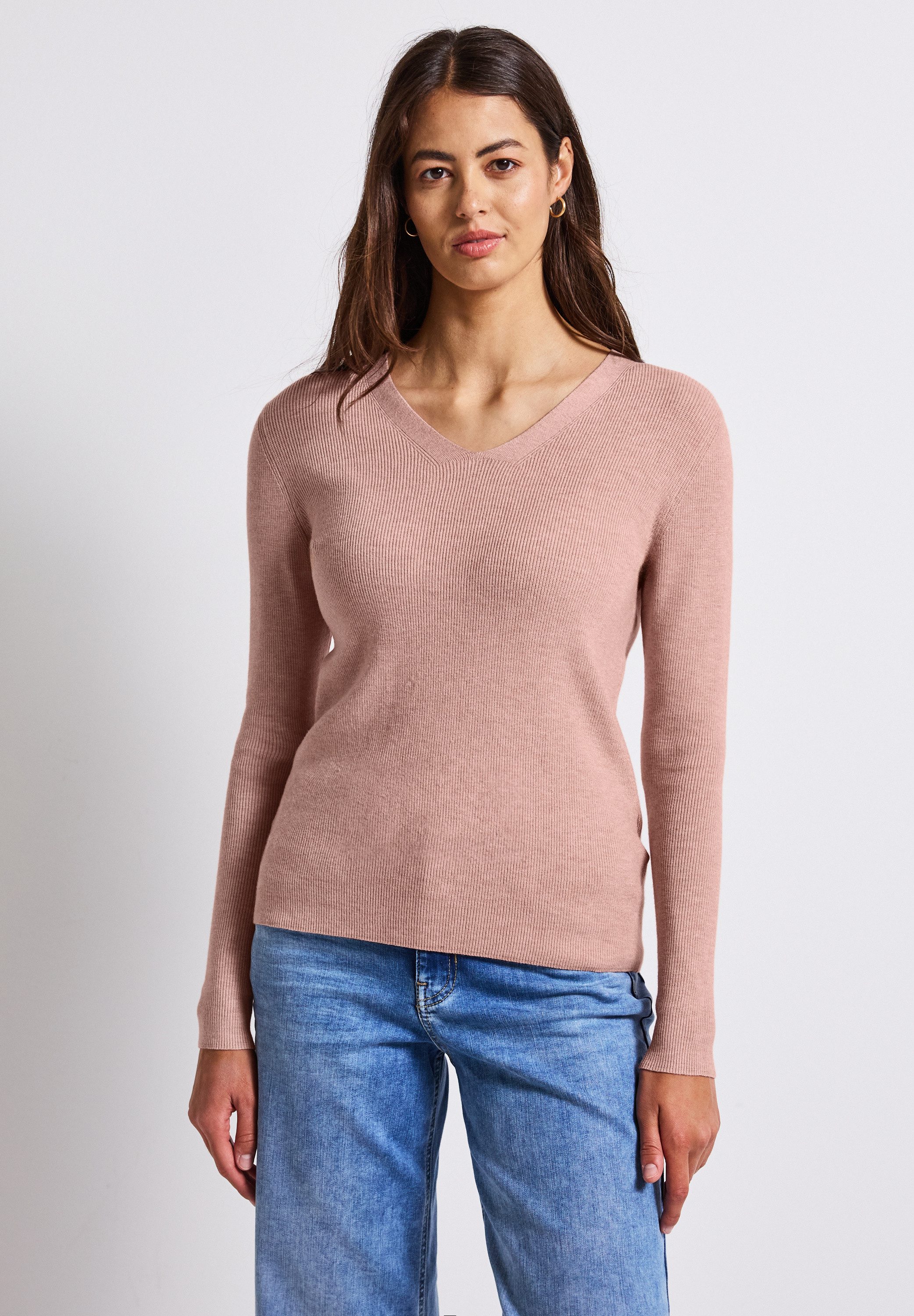 STREET ONE Strickpullover aus softem Materialmix günstig online kaufen