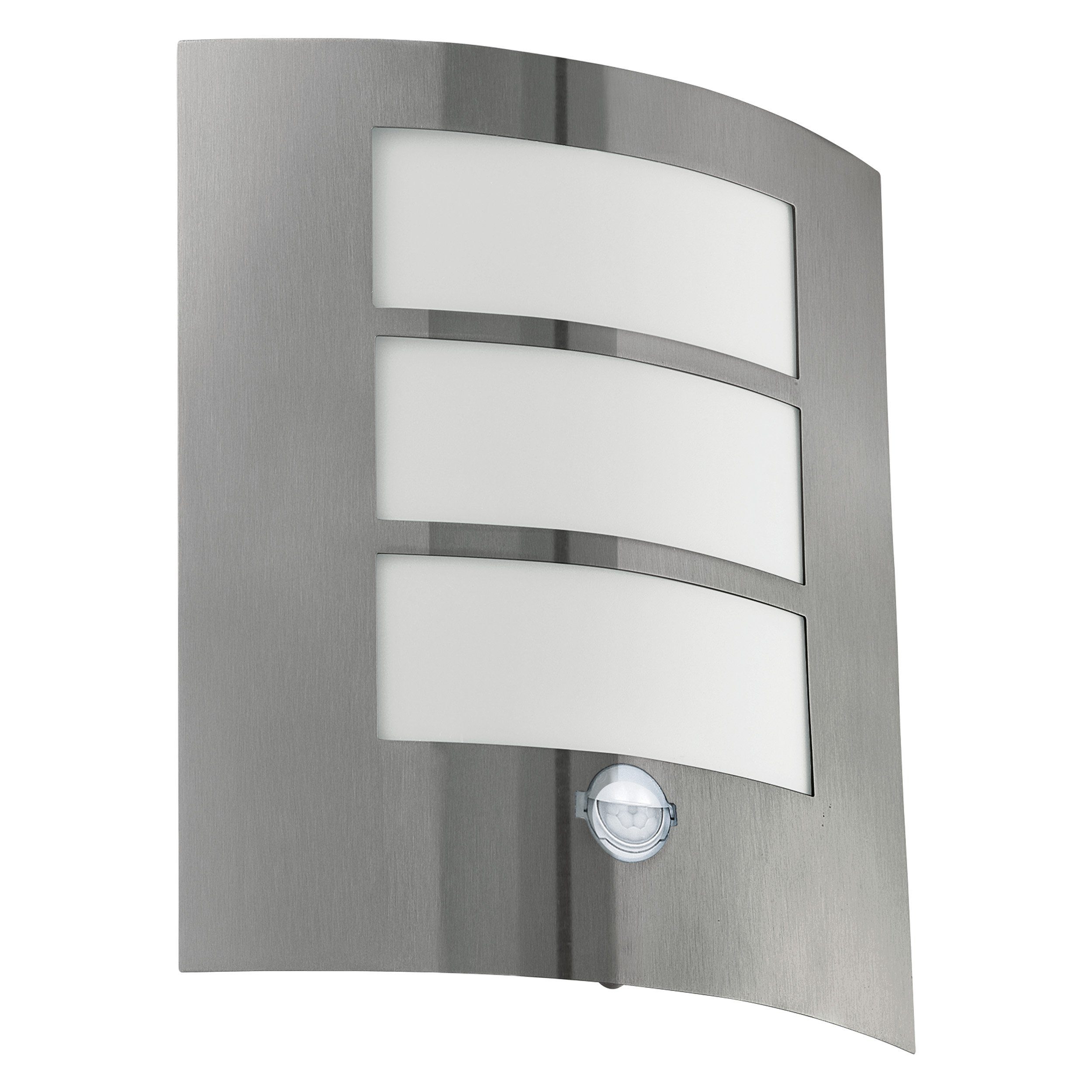 EGLO LED Wandleuchte City, Leuchtmittel exklusive, Wand-/Deckenleuchte - L23,5 x H26 x AL9 cm - edelstahl - 1X60W exkl.