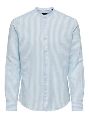 ONLY & SONS Langarmhemd ONSCAIDEN LS MAO STRIPE LINEN SHIRT NOOS