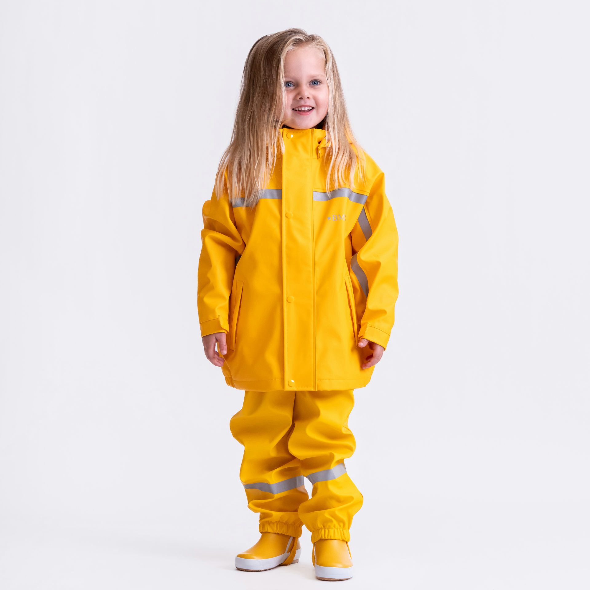 Regen- und Matschjacke BMS Regenjacke für Kinder 100% wasserdicht mit Kapuze