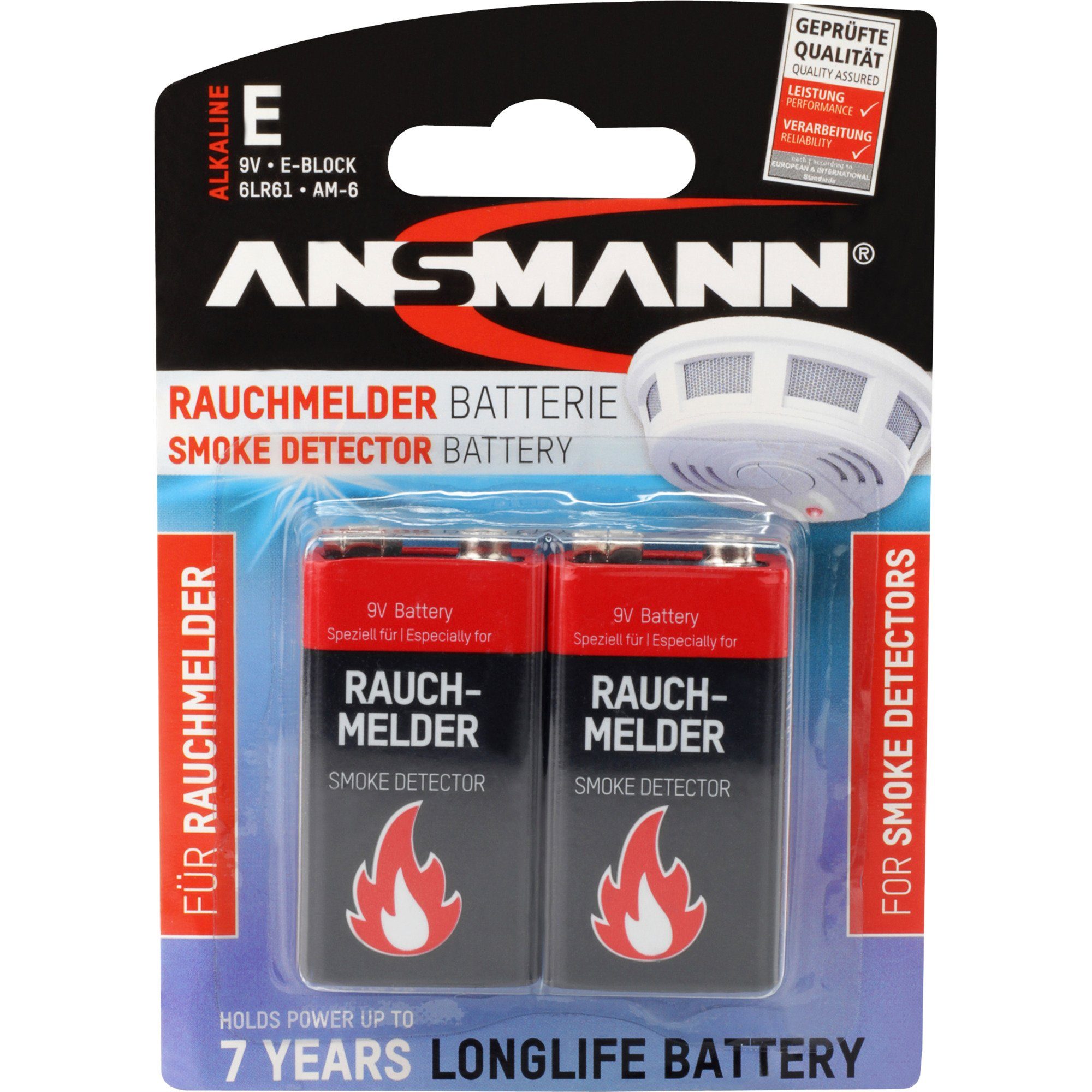 ANSMANN AG Batterie für Rauchmelder Batterie