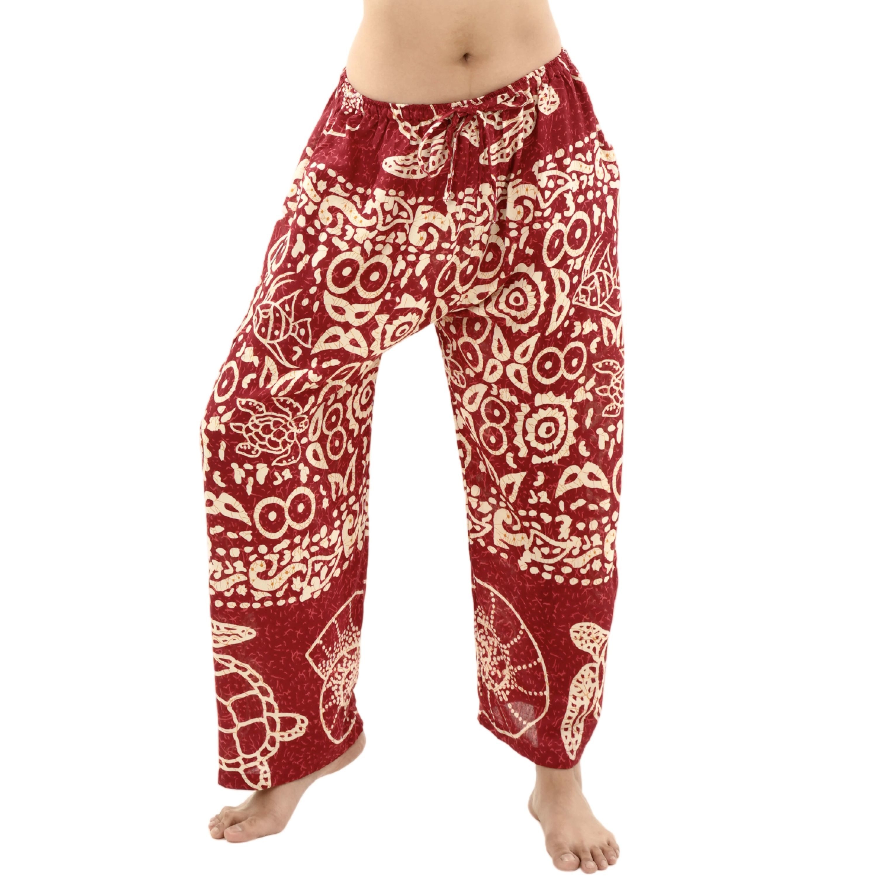 Loungehose exotische Relaxhose aus 100% Viskose Unisex Wellnesshose Sommerhose