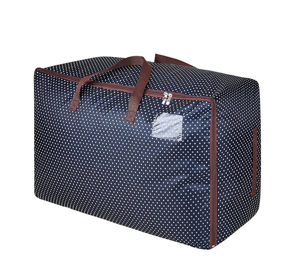 TUWENA Aufbewahrungstasche 100L Wasserdicht Langlebige Umzugstaschen mit Handgriff, Faltbare Unterbett Aufbewahrungsbox für sperrige Bettdecken, Decken