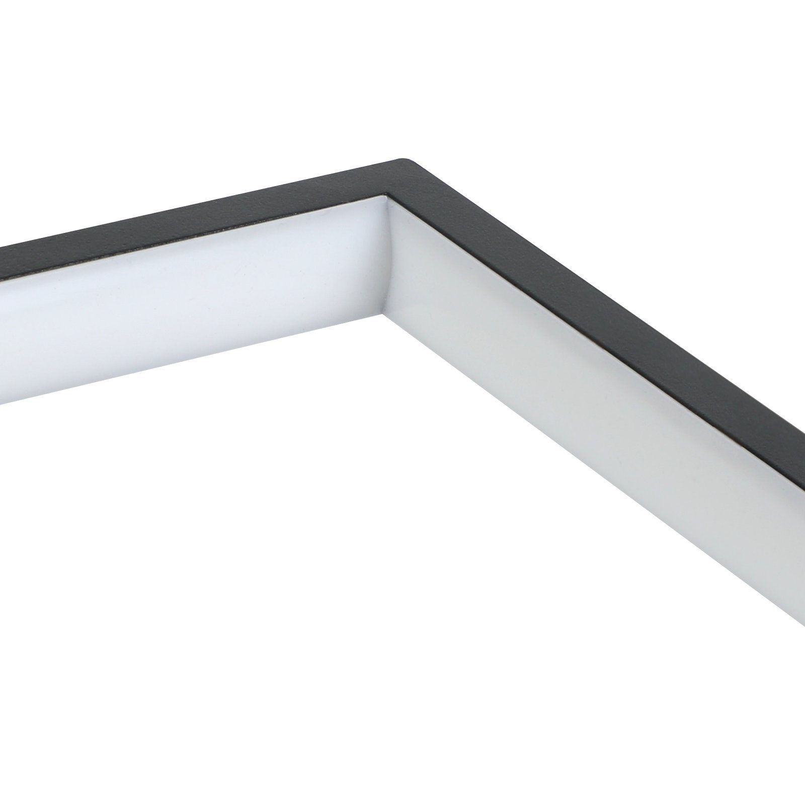 Schwarz fest integriert, mit 48W, 80CM Dimmbar LED Fernbedienung Deckenleuchte Deckenlampe Dimmbar Weiß Nettlife Wohnzimmer LED