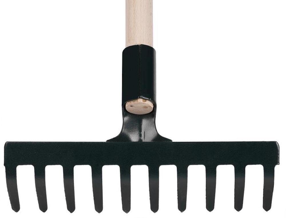 Gartenrechen Gartenharke R107SK 10 Zinken Holzgriff 1600mm
