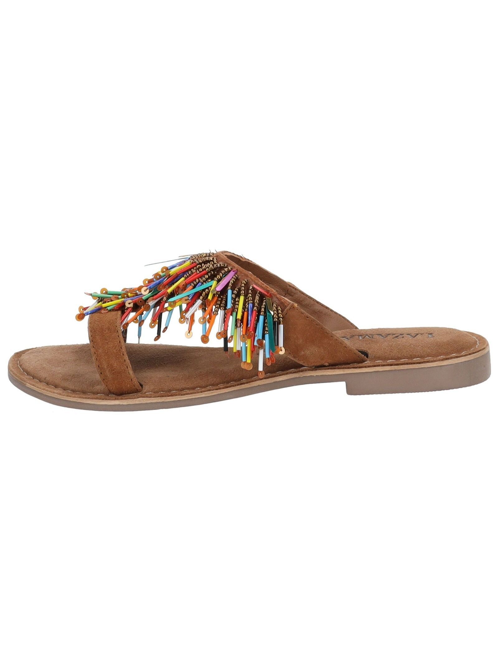Lazamani Pantoletten Leder/Textil Pantolette günstig online kaufen