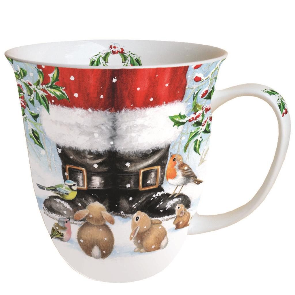 Ambiente® Papierserviette Weihnachten - Becher - Mug 0.4 L - Fine Bone China - Format: Ø 10 cm