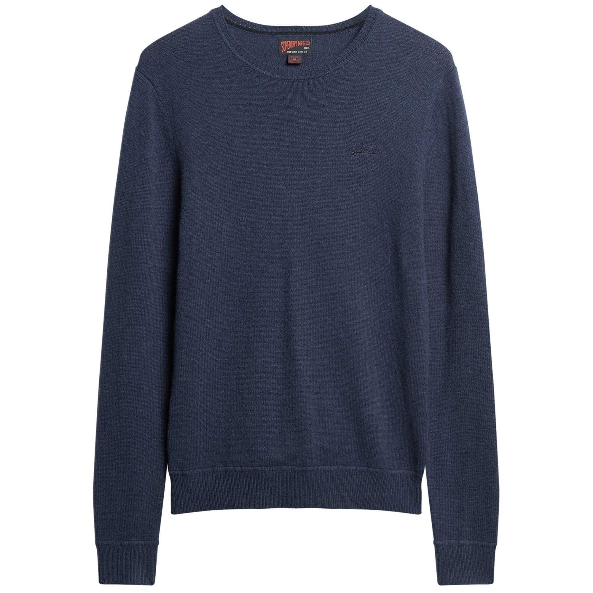 Superdry CREW Herren Blau SLIM ESSENTIAL - Sweatshirt FIT Strickpullover