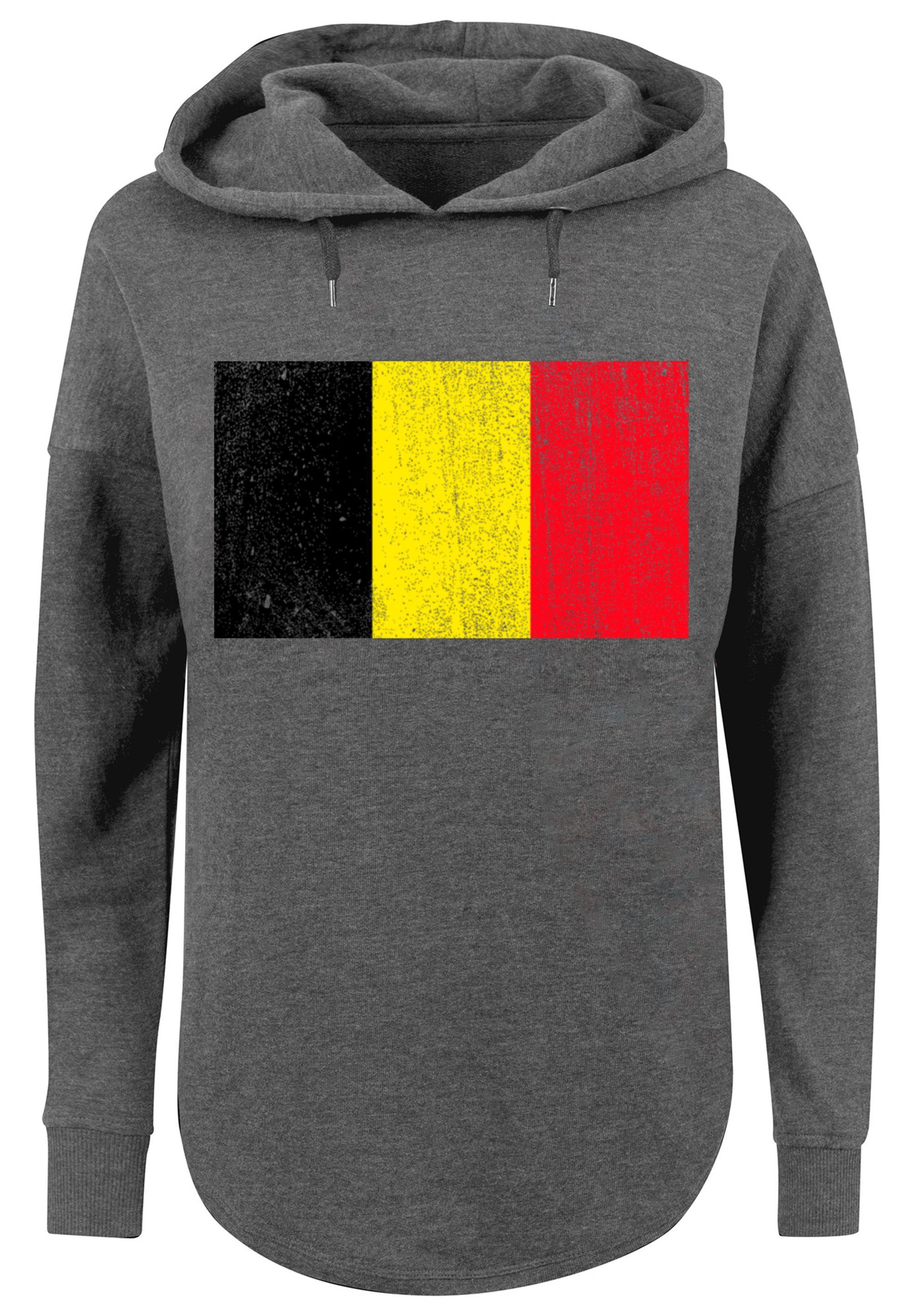 Kapuzenpullover Belgien Flagge Belgium charcoal Print F4NT4STIC