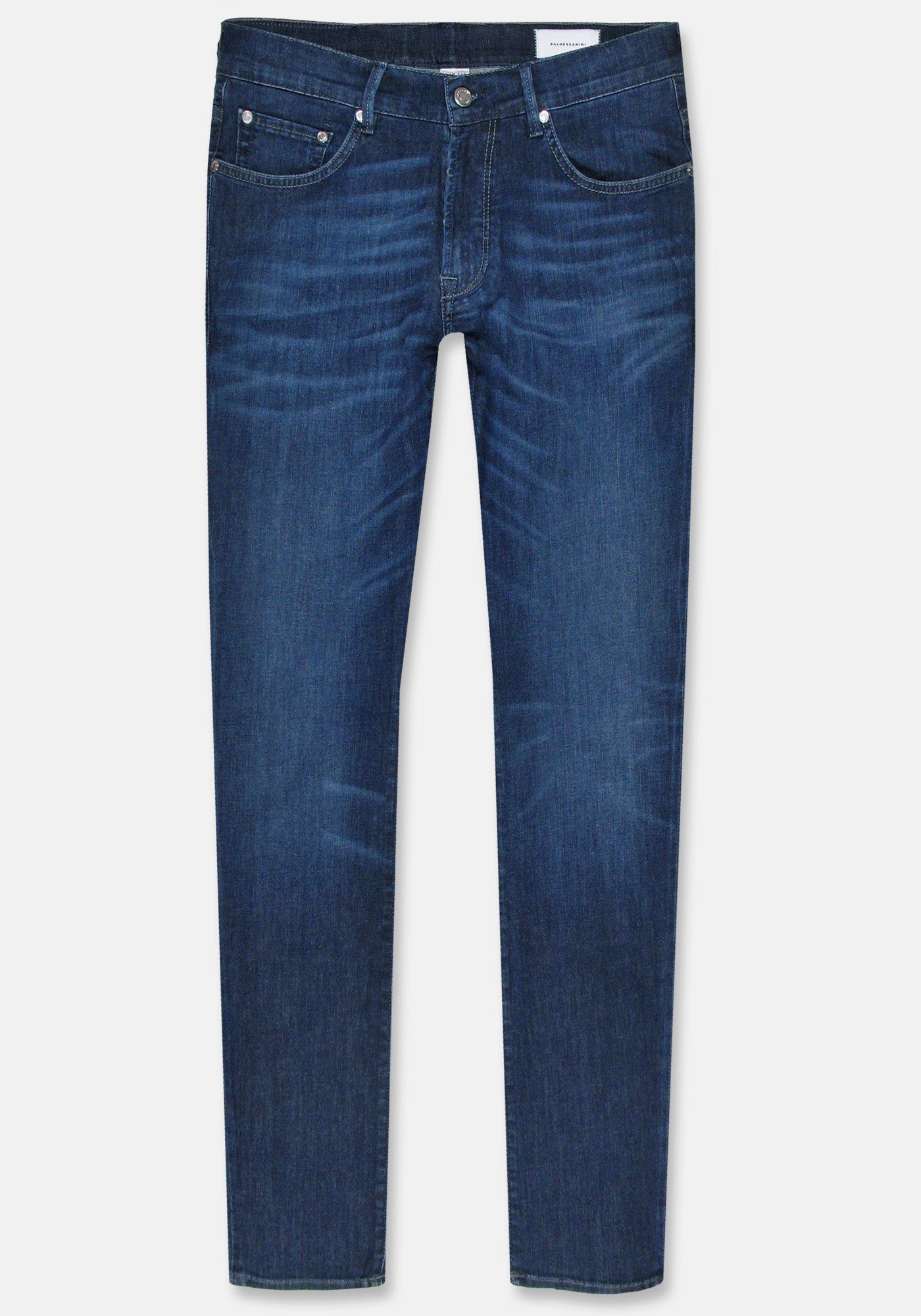 BALDESSARINI 5-Pocket-Jeans John Iconic Stretch Denim Ocean Blue Used