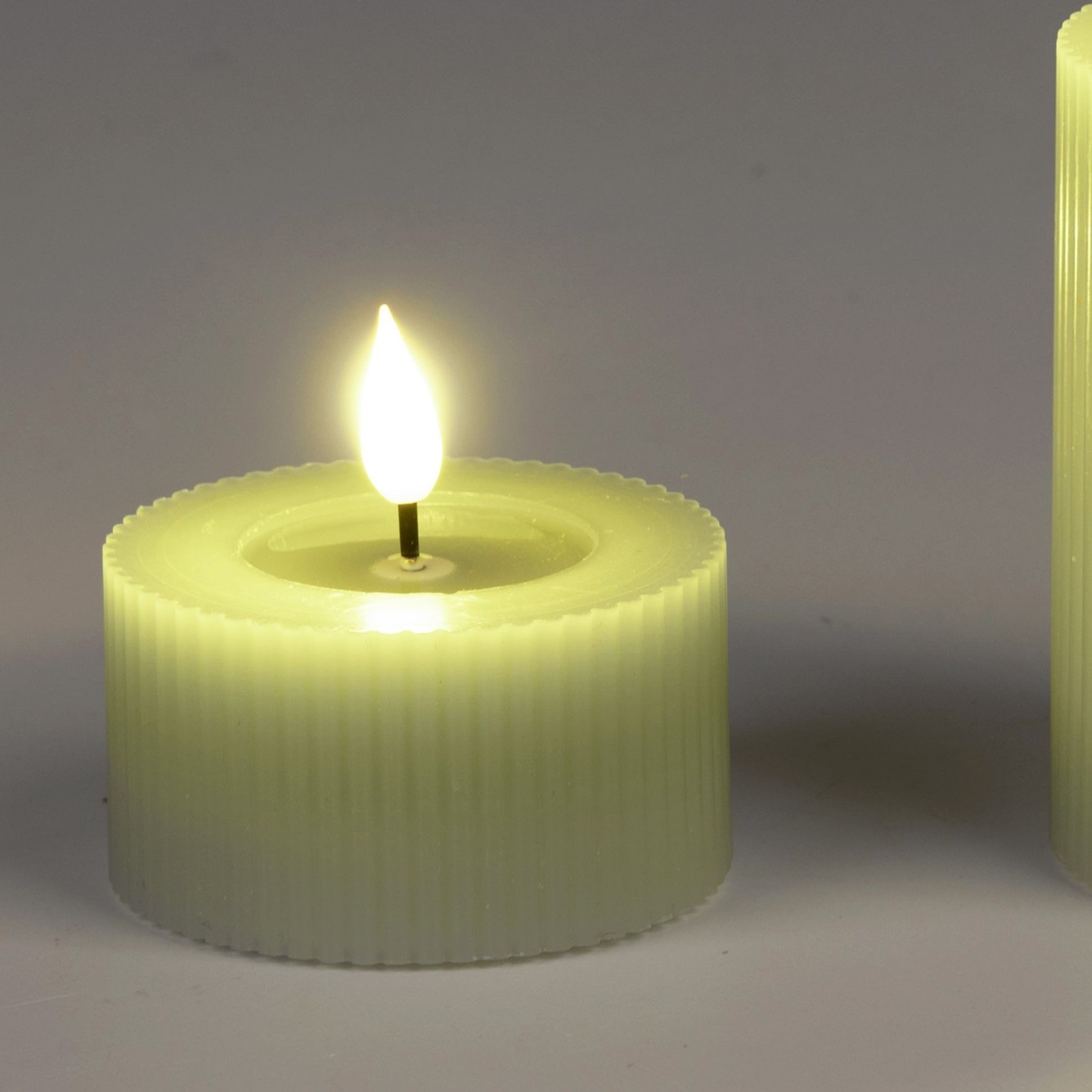 formano LED-Kerze Streifen, mit Timerfunktion, Grün, Motiv: Streifen günstig online kaufen