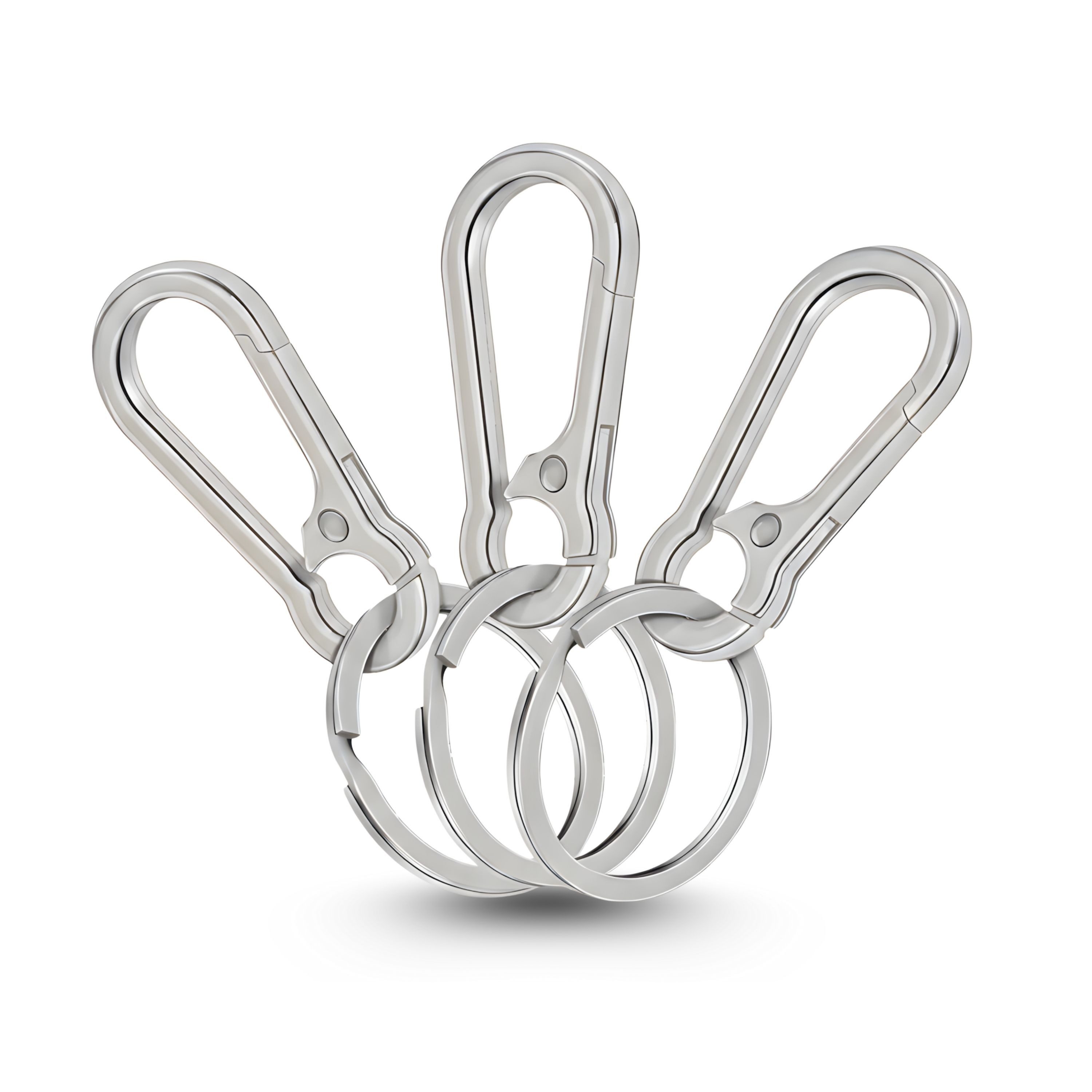 WEBBOMB Karabiner Schlüsselkarabiner robust 10 Schlüsselringe keychain Schlüsselanhänger