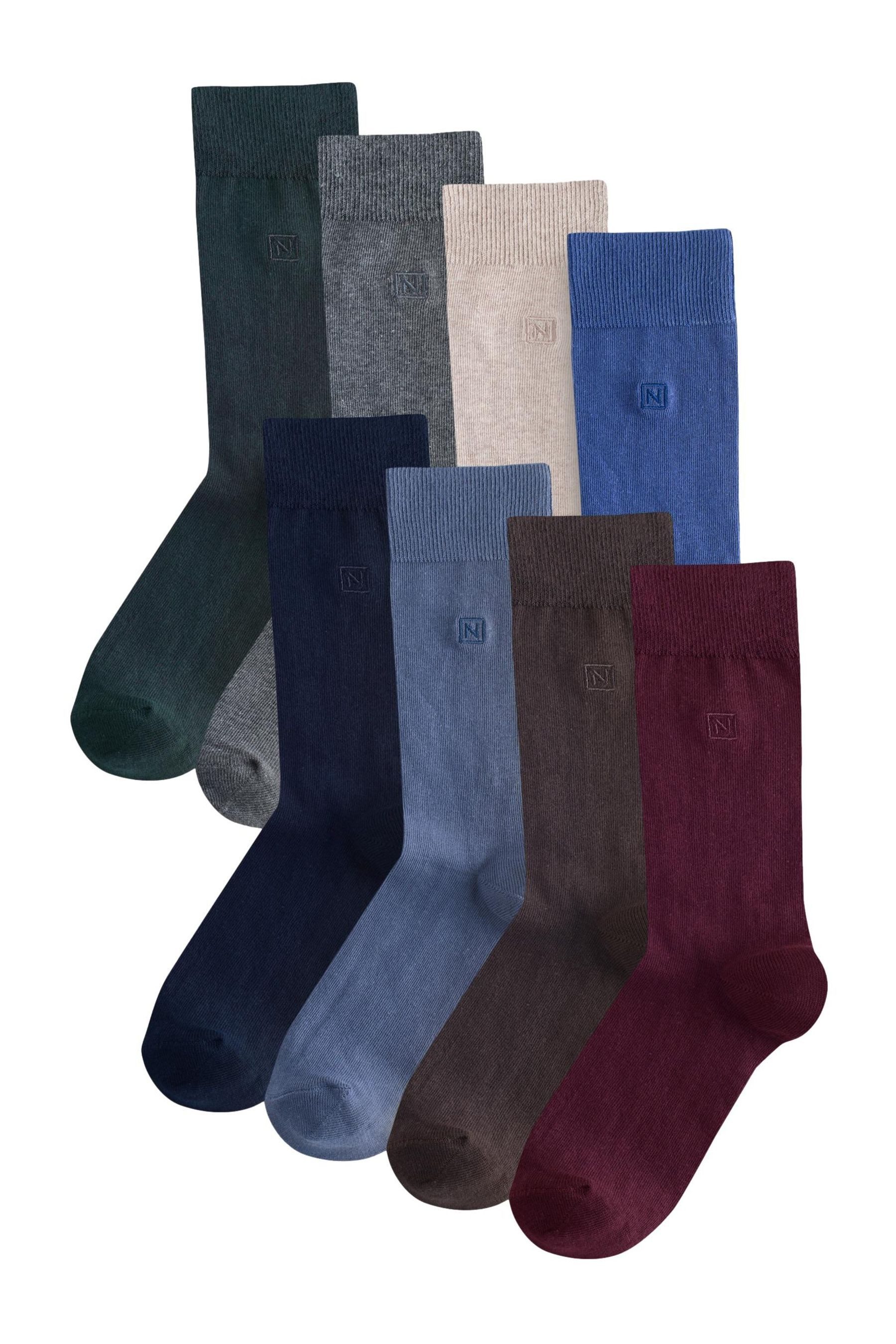 Kurzsocken Dauerhaft frische Socken mit Stickerei, 8er-Pack