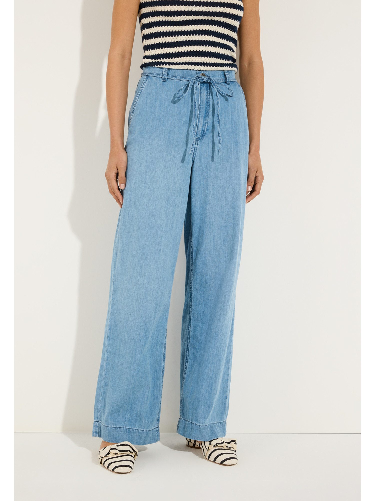 MORE&MORE Regular-fit-Jeans fließende, leichte Jeans