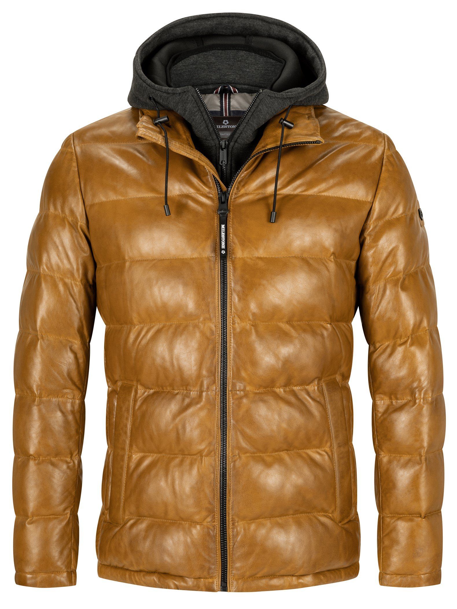 Milestone Lederjacke MS-Claudio Herren Steppjacke mit abnehmbarer Kapuze au günstig online kaufen