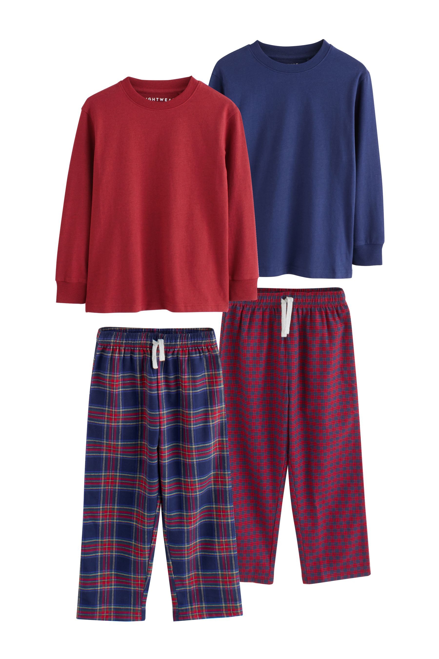Next Pyjama Karierte Pyjamas aus Webstoff im 2er-Pack (4 tlg)