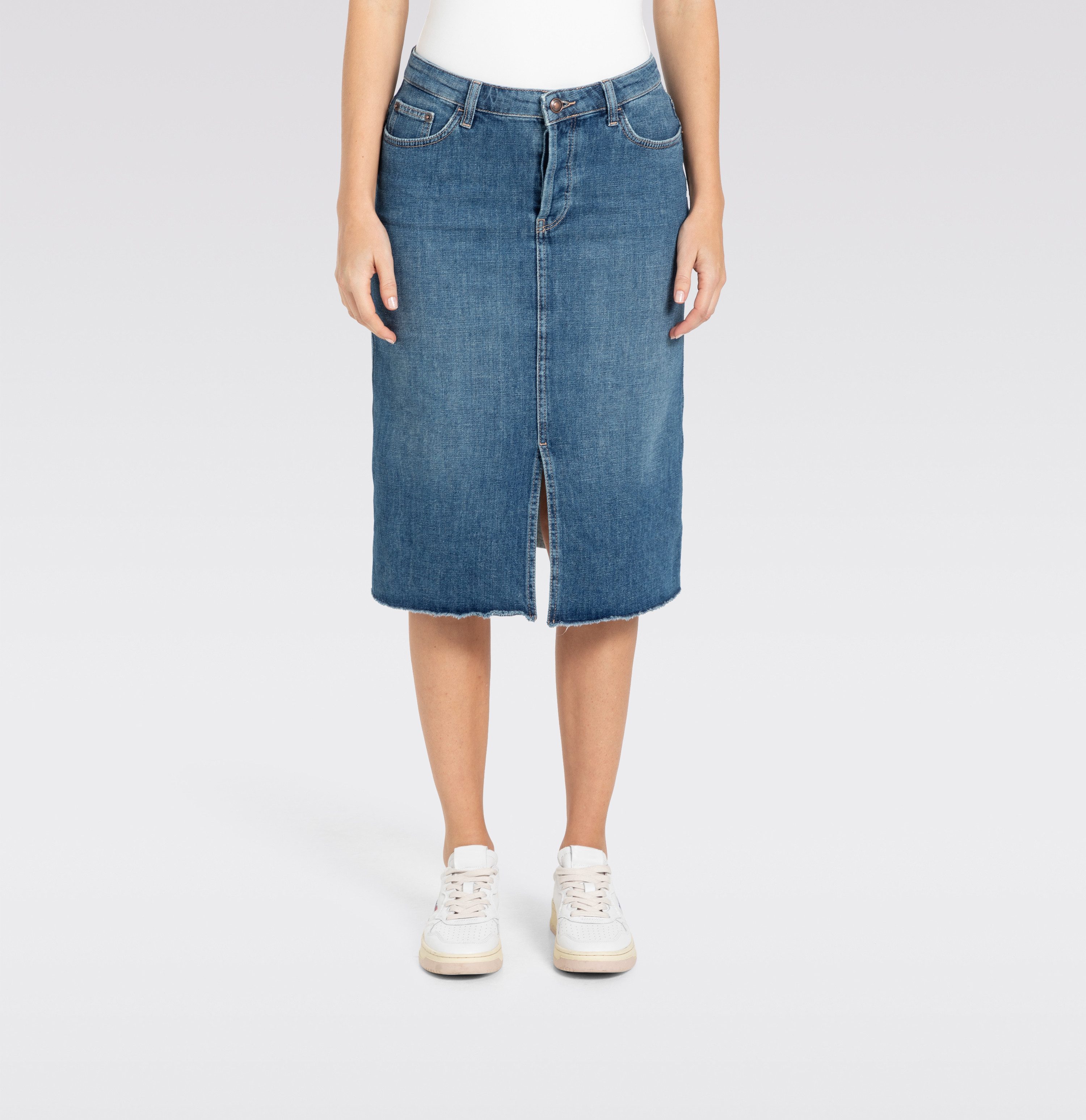 MAC Midirock MIDI SKIRT fringe im Five-Pocket Style
