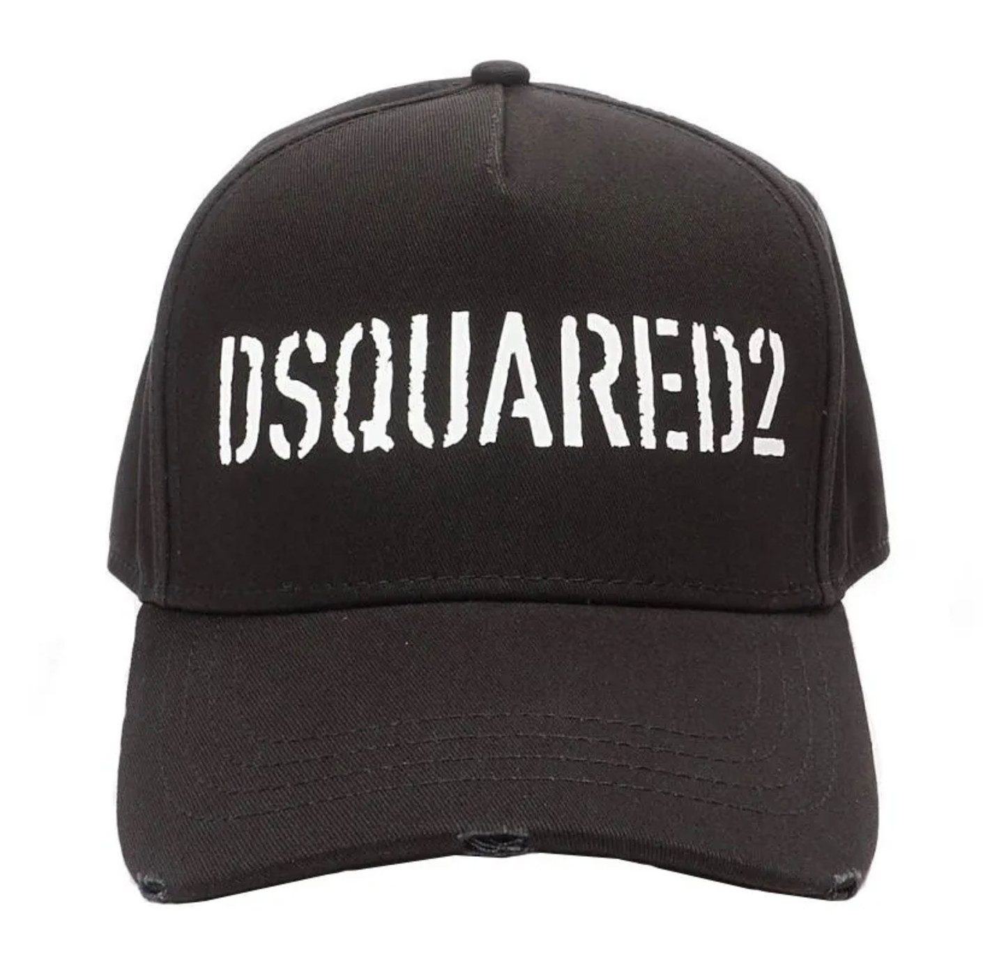 Dsquared2 Baseball Cap DSQ2 Canadian Tradition Logo Baseballkappe Kappe Gebogener Schirm, distressed Finish, verstellbarer Riemen hinten
