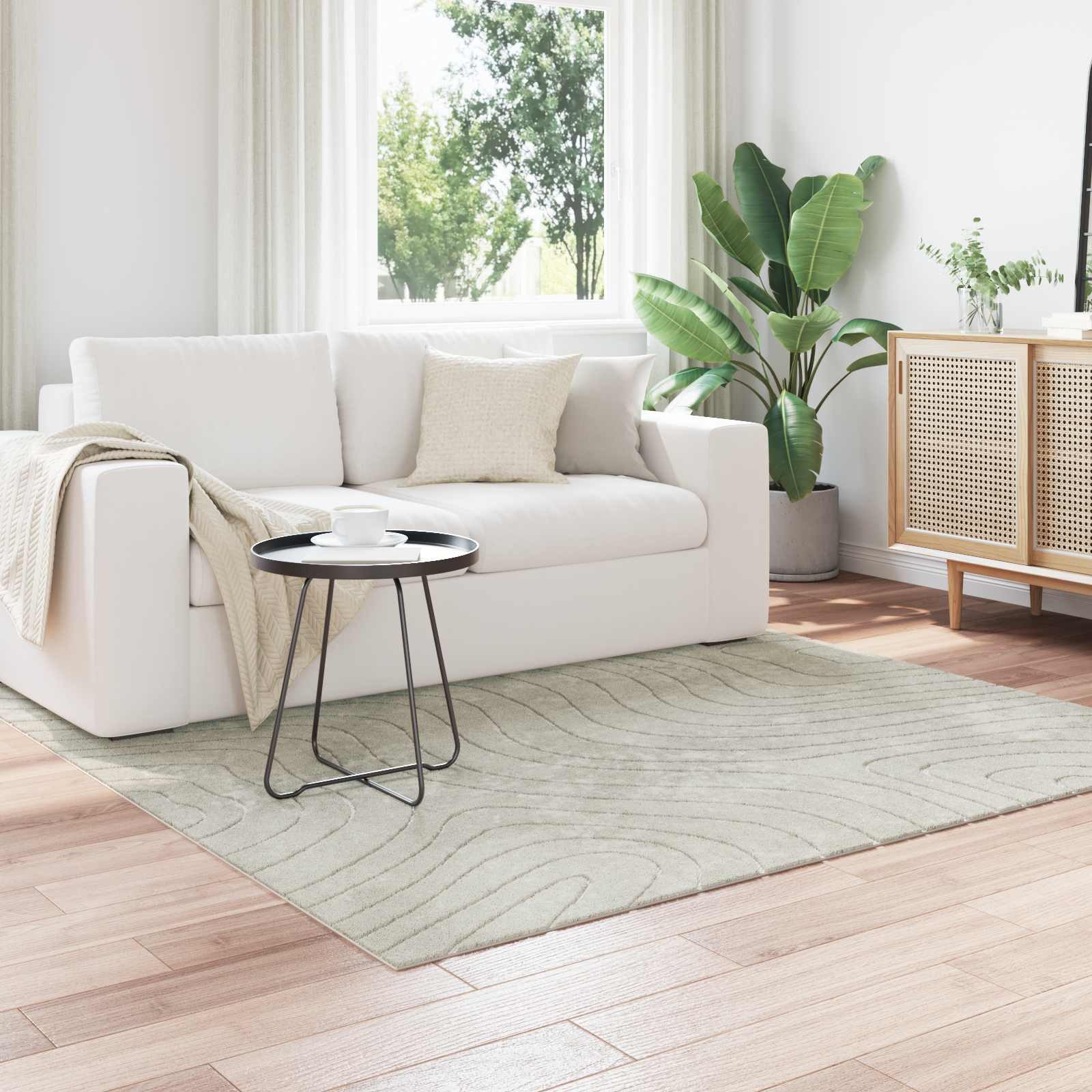 vidaXL Teppich Bereichsteppiche PALMERAS Grün 120 x 120 cm Polyester, Quadratisch