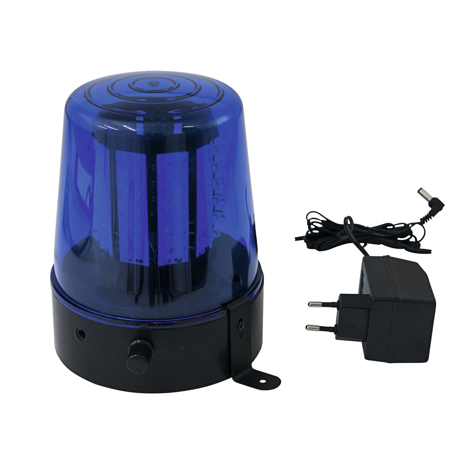 EUROLITE Discolicht Polizeilicht Feuerwehrlicht LED BLAU - 108 LED regelbar inkl. Netzteil