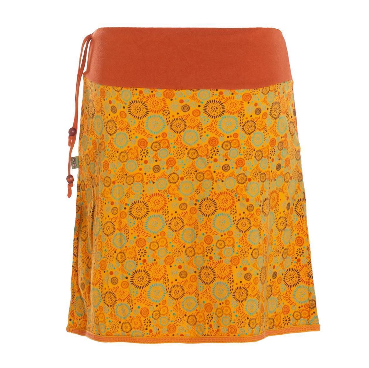 Vishes Minirock Baumwolle Blumen-Muster extra breiter Bund mit Kordel-Zug und Taschen Alternative Bekleidung, Ethno, Hippie, Retro Style