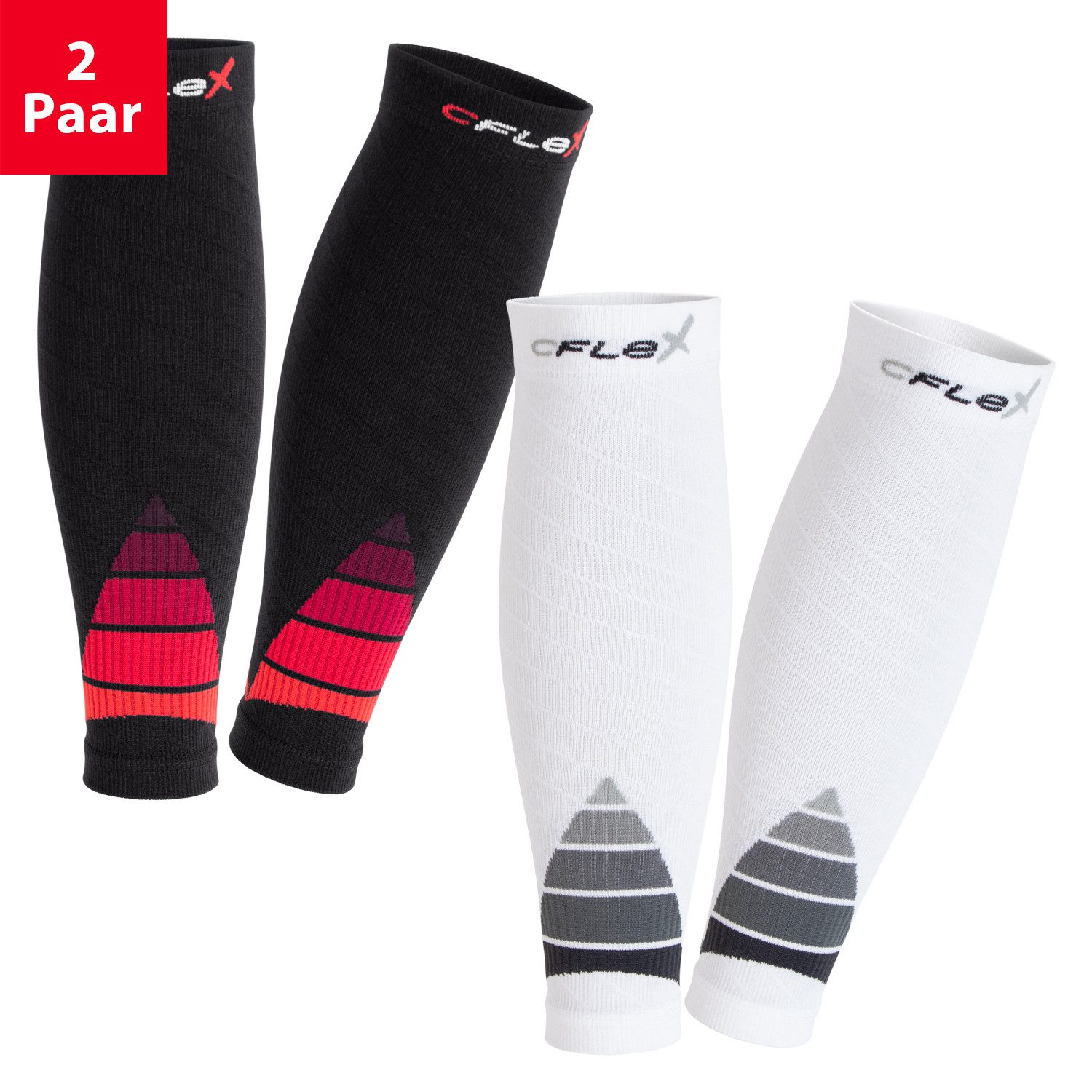 CFLEX Stütz-Stulpen Sport Running Stulpen mit Kompression (1 Paar oder 2 Paar)