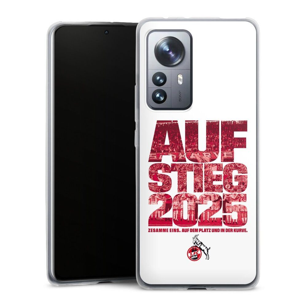 DeinDesign Handyhülle 1. FC Köln Aufstieg Offizielles Lizenzprodukt 1. FC Köln Aufstieg 2025, Xiaomi 12 Pro 5G Slim Case Silikon Hülle Ultra Dünn Schutzhülle