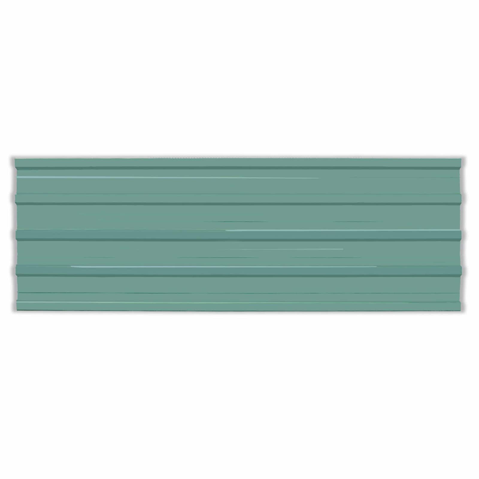 vidaXL Terrassendach Dachpaneel 12 stk. Grün 129 x 45 cm Verzinkter Stahl, (12-St)