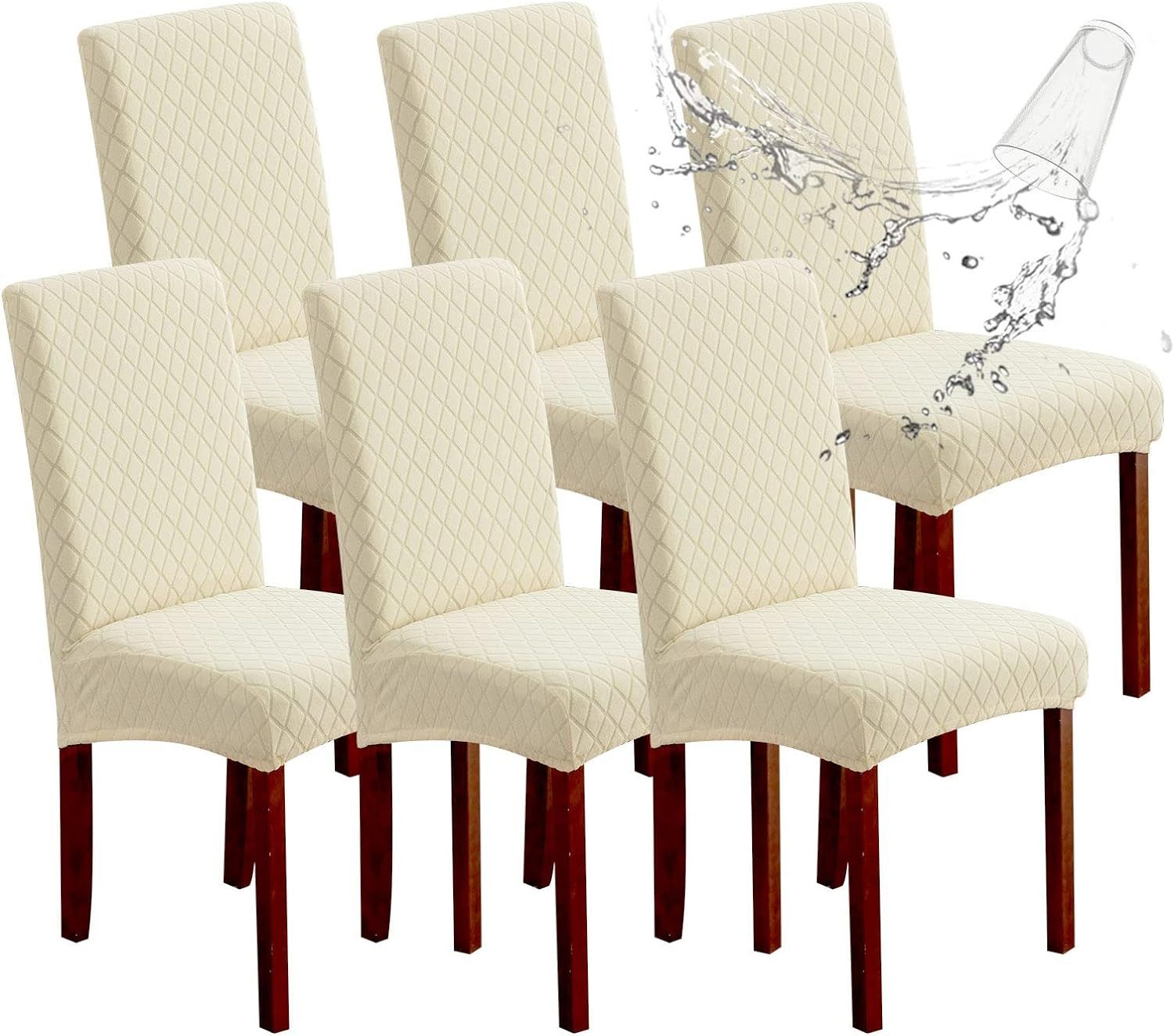 Coonoor Sitzflächenhusse 2/4/6er Set Stretch Stuhlhussen für Esszimmerstühl günstig online kaufen