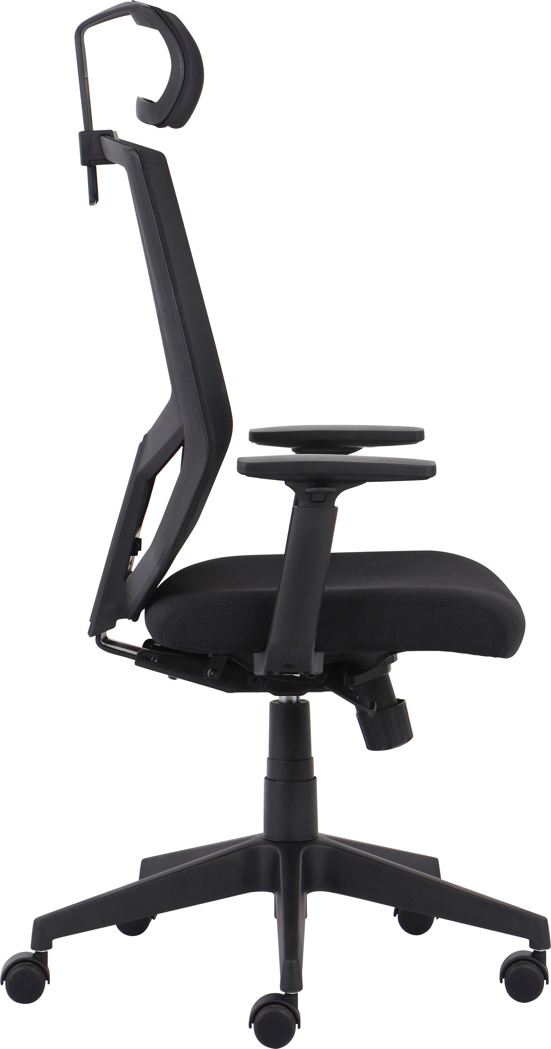 Ausstattung, Chefsessel Kopfstütze, Rückenlehne Armlehnen Schreibtischstuhl, hochwertige verstellbar ergonomische INOSIGN & Netti,