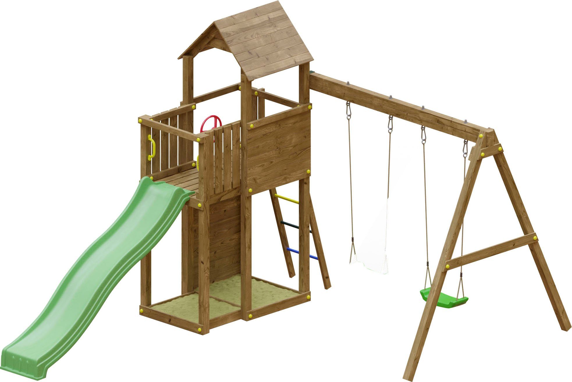 FUNGOO Spielturm Boomer3, mit Schaukel & günstig online kaufen