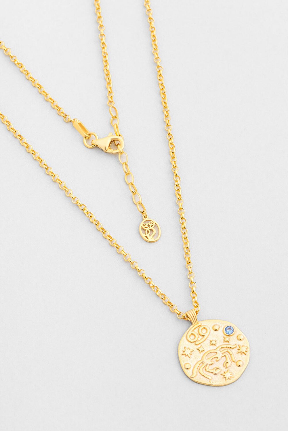 So CHIC... Collier Krebs 18K Gelbgold beschichtet 45 cm Silber Halskette