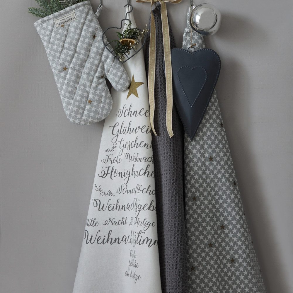 Krasilnikoff Geschirrtuch Geschirrtuch Christmas Words Baumwolle 50x70cm La günstig online kaufen