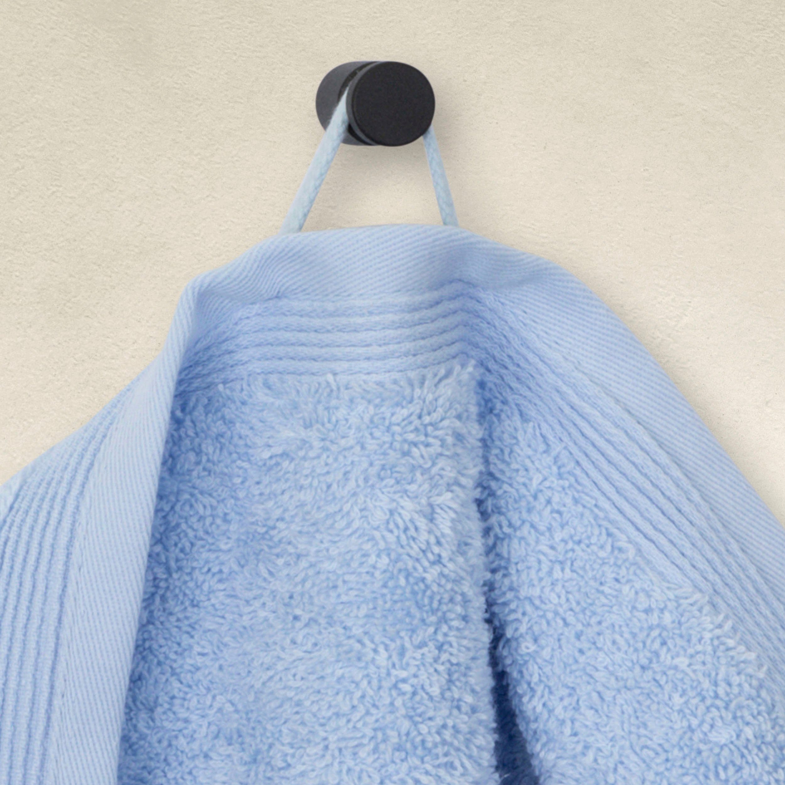 Möve Handtücher Superwuschel, Walkfrottee (1-St), Handtuch mit Bordüre, 100% Premium Cotton Baumwolle, einfarbig, weich
