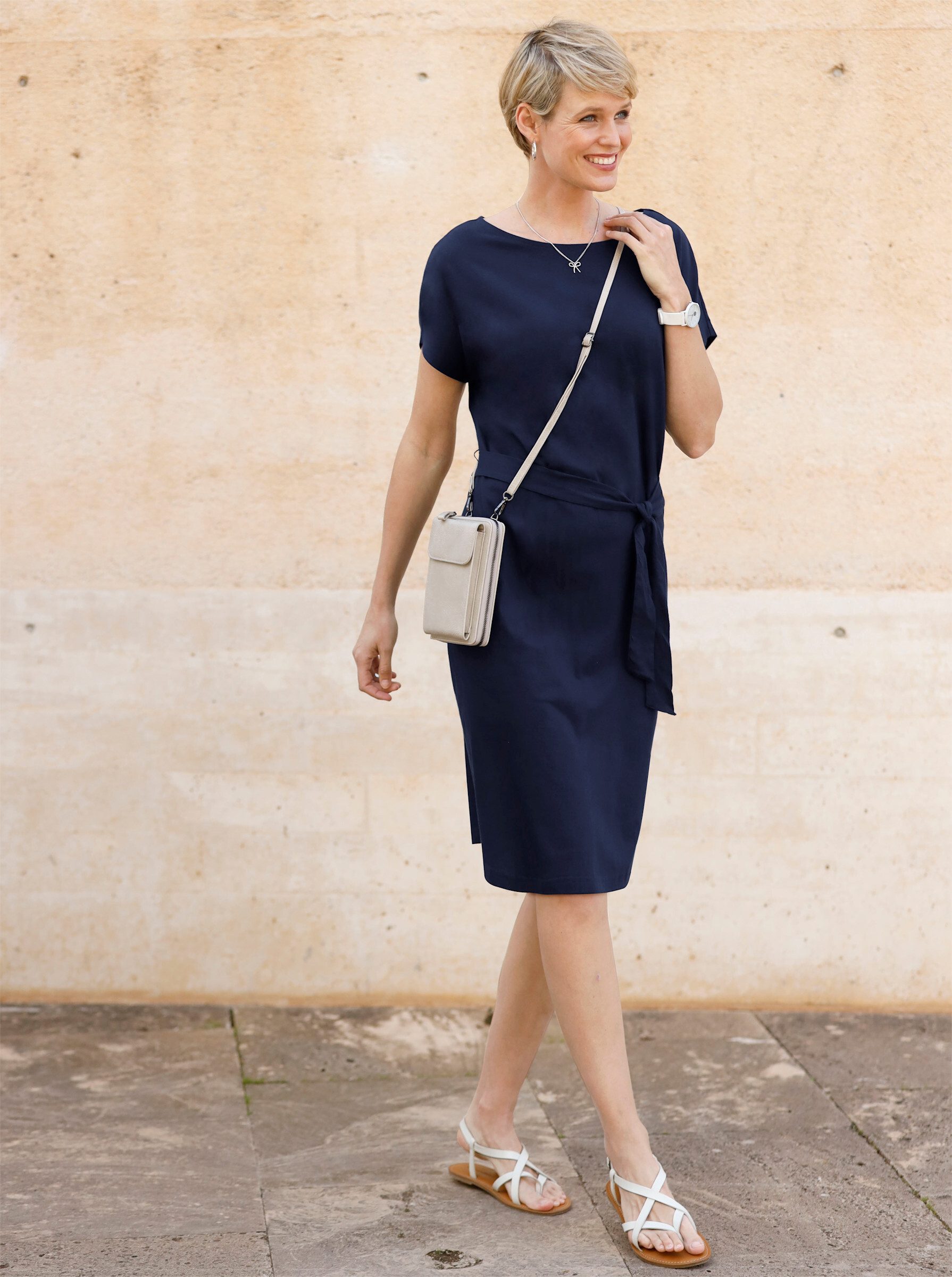 Sieh an! Jerseykleid Jersey-Kleid Kurzarm