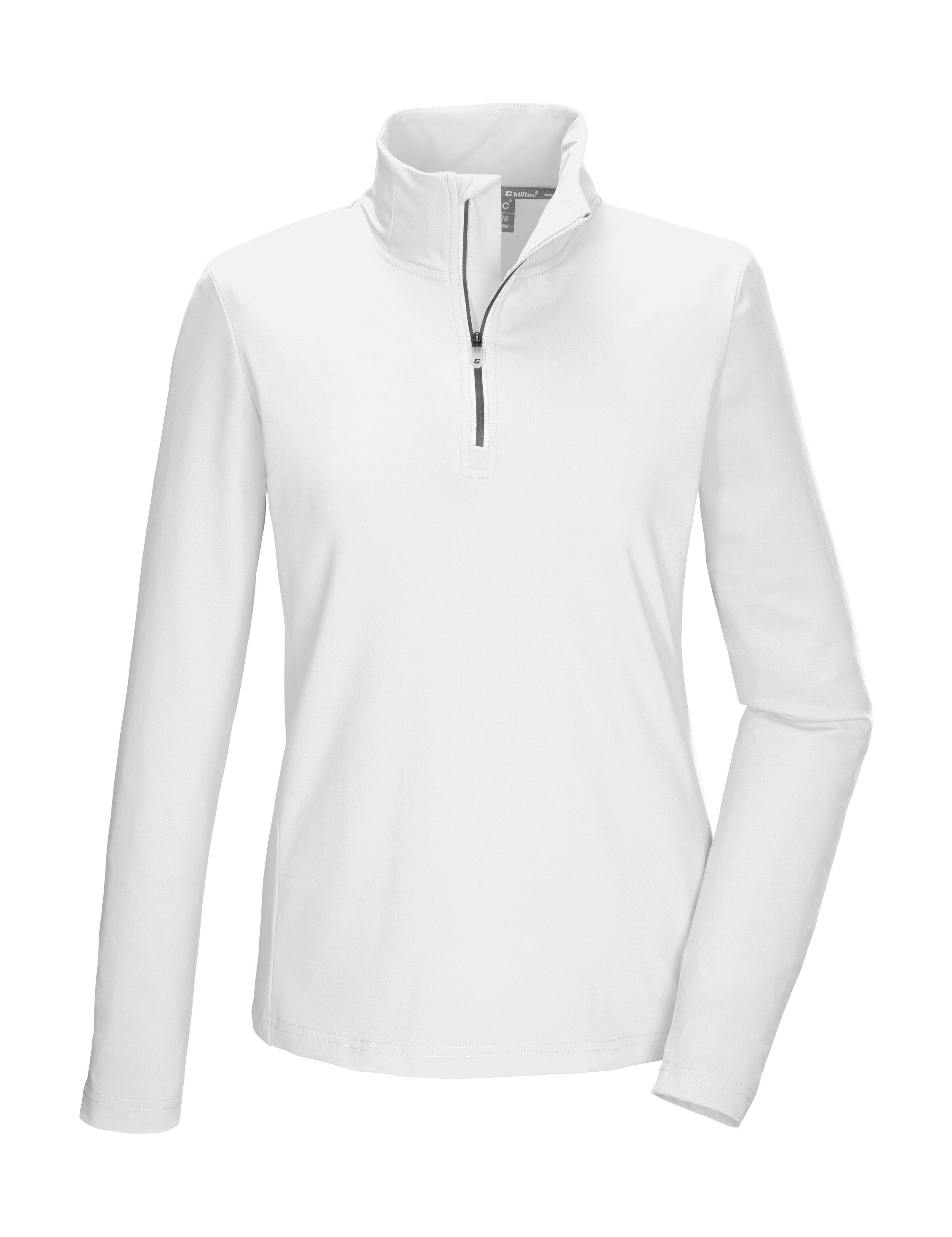 Killtec Langarmshirt KSW 70 WMN FLX SHRT Elastisches Funktionsshirt mit Stehkragen, Kinnschutz-Reißverschluss