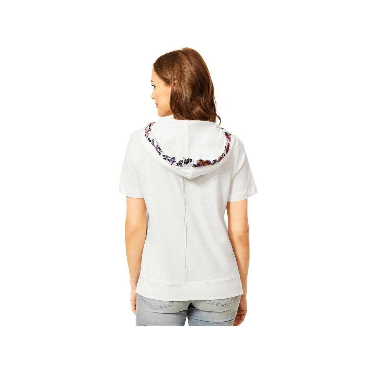 Cecil T-Shirt Cecil T-Shirt mit Kapuze in Vanilla White (1-tlg) Kapuze