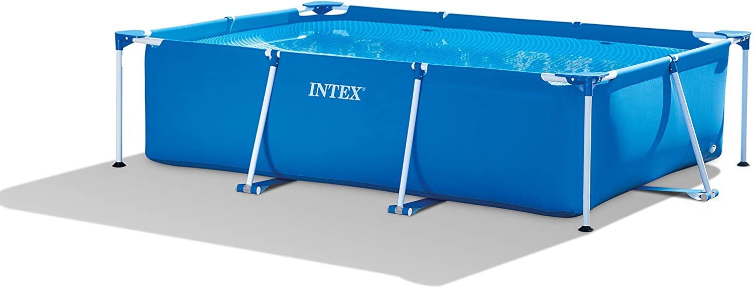 Intex Framepool Intex Rectangular Frame Pool -Aufstellpool - 300 x 200 x 75 cm, Blau, 300x200x75cm Rechteckig Rahmen Pool