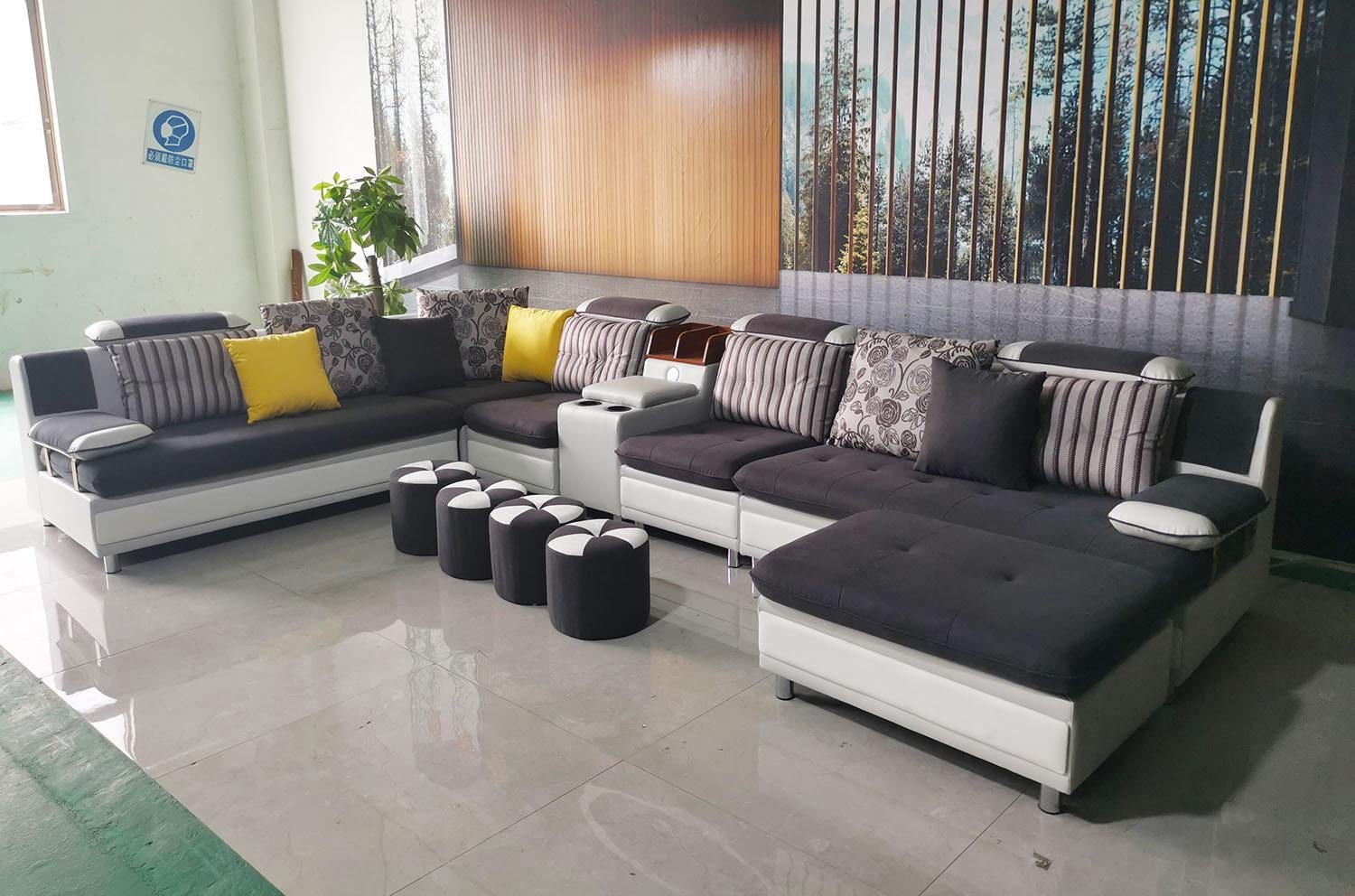 JVmoebel Ecksofa Ecksofa U-Form Sofa in Polster Garnitur, Ecke Couch Wohnlandschaft Europe Made