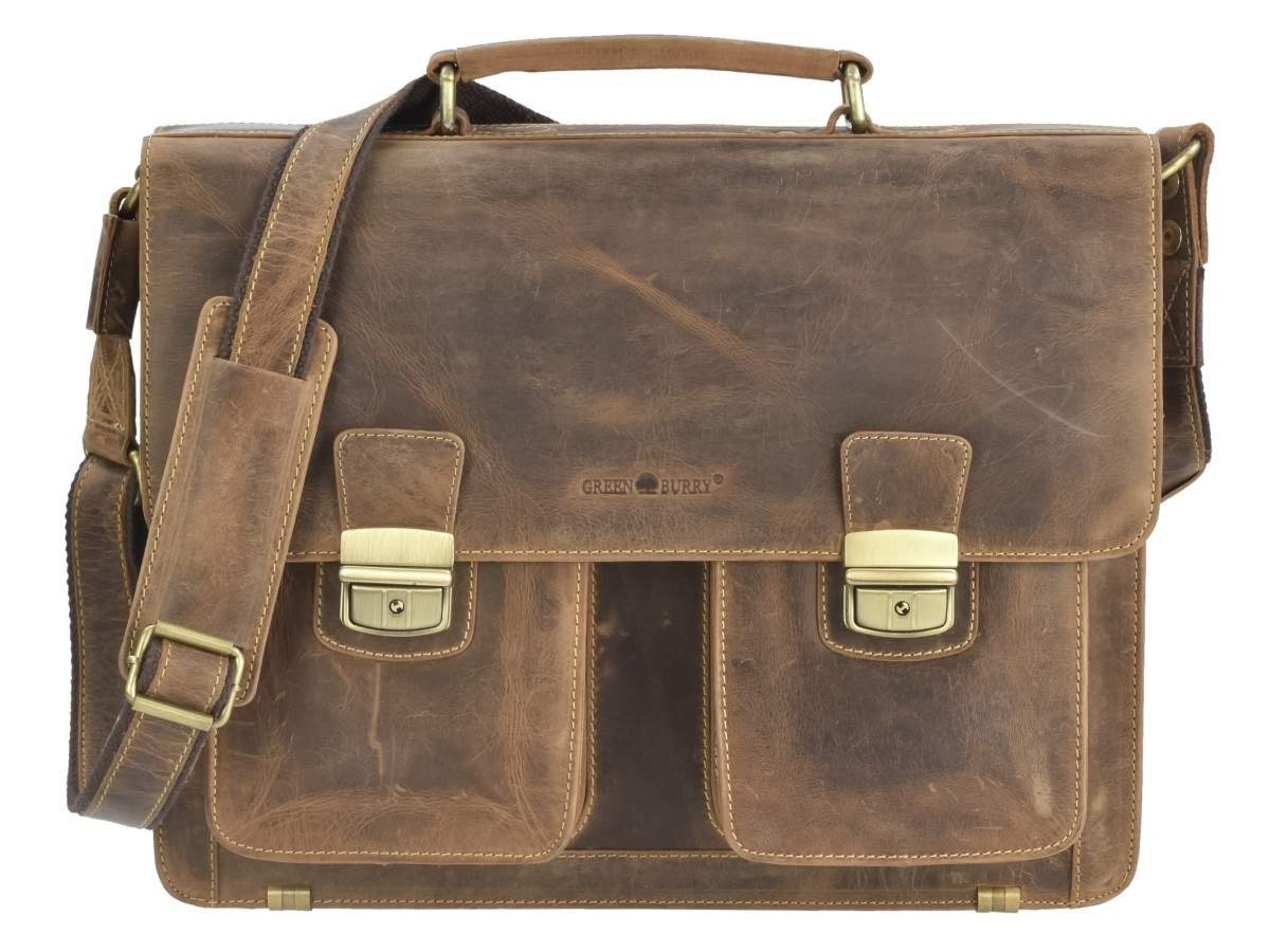 Greenburry Vintage, Aktentasche Businesstasche, Herren, Lehrertasche, für für Damen, rustikal
