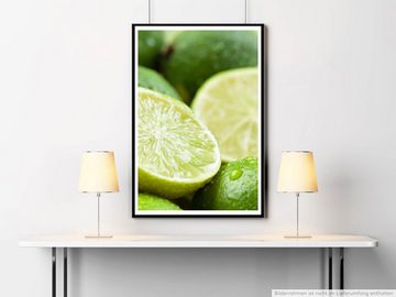 Sinus Art Poster Food-Fotografie 60x90cm Poster Frische aufgeschnittene Limetten
