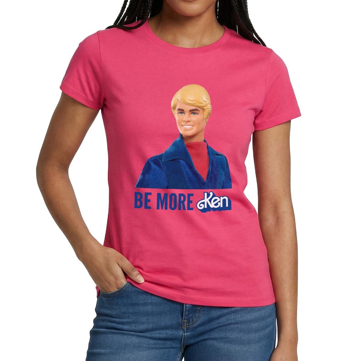 T-Shirt Barbie Ken Design Mit Spruch Be More Ken Frauen T-Shirt