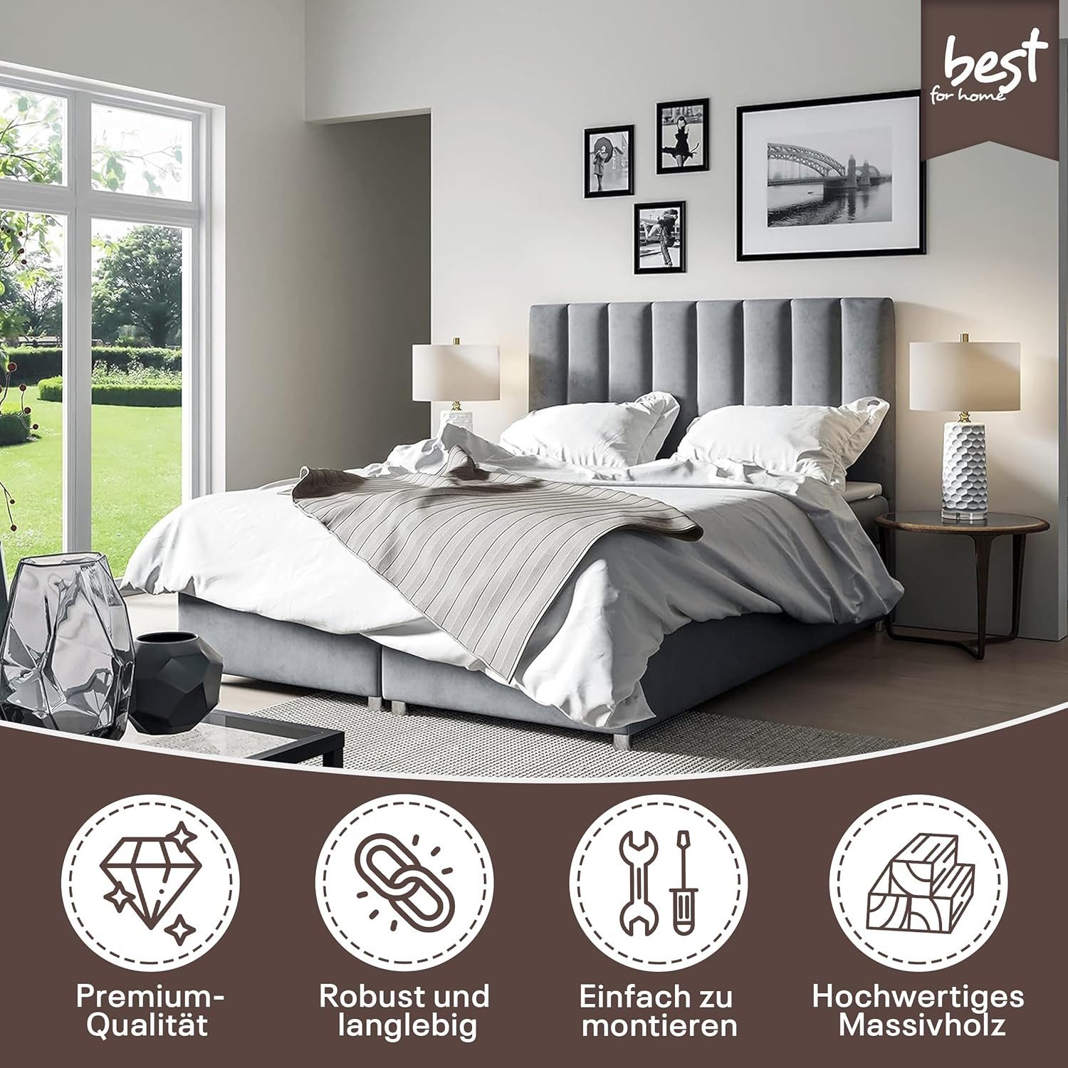 Best for Home Boxspringbett mit Bettkasten Trinity K-10 Bonellfederkern ink günstig online kaufen