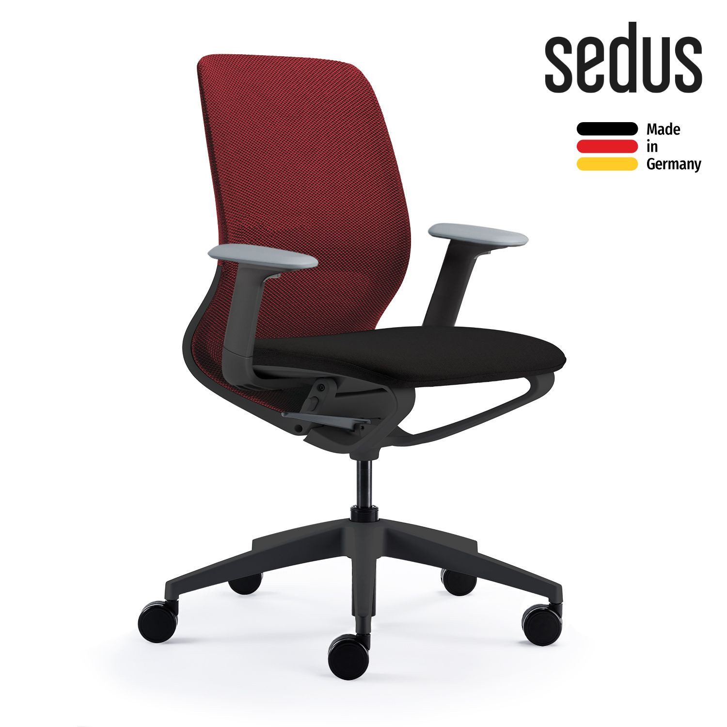 sedus Bürostuhl se:motion net (Made in Germany, 5 Jahre Garantie), Bürostuhl mit Synchronmechanik