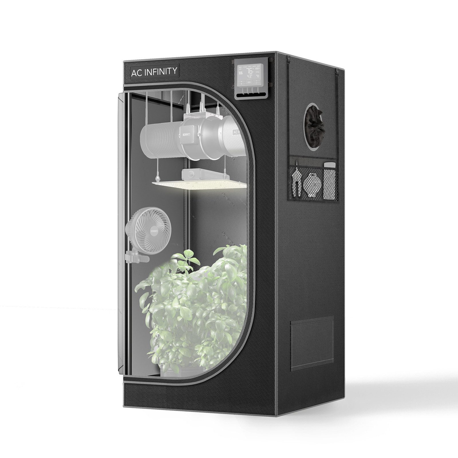 AC INFINITY Gewächshaus AC Infinity CLOUDLAB Advance Growzelt, BxTxH: 60 x 60 x 120 cm, BxLxH: 60 x 60 x 120 cm, CLOUDLAB 422 Gen 2 mit 2000D Mylar