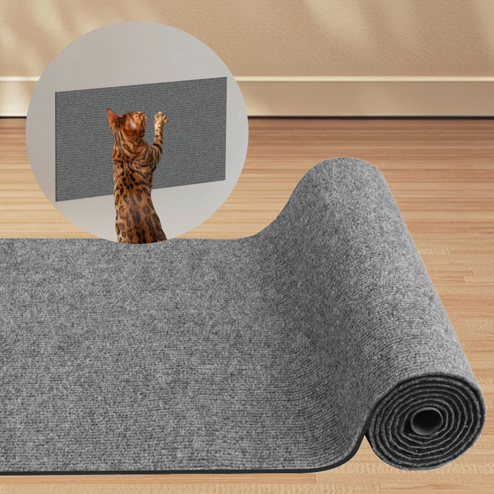 OKWISH Kratzmatte 100x40 CM Selbstklebend Kratzteppich Katze Wand, (Kratzfe günstig online kaufen