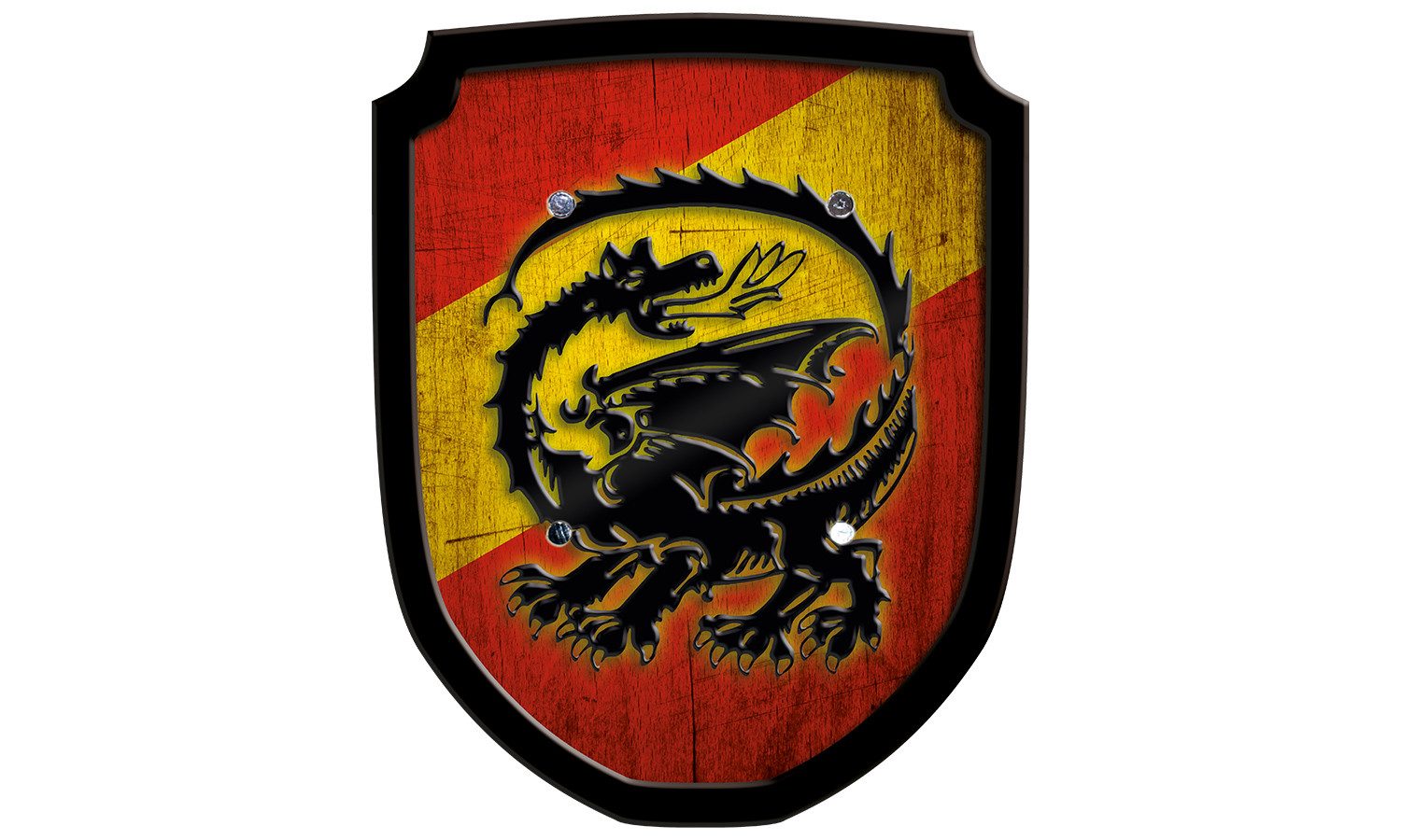 Spielzeug-Ritterschild Wappenschild Drache rot